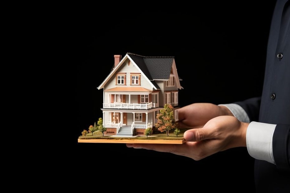A person holding a model house, symbolizing investment in property through an investment loan.